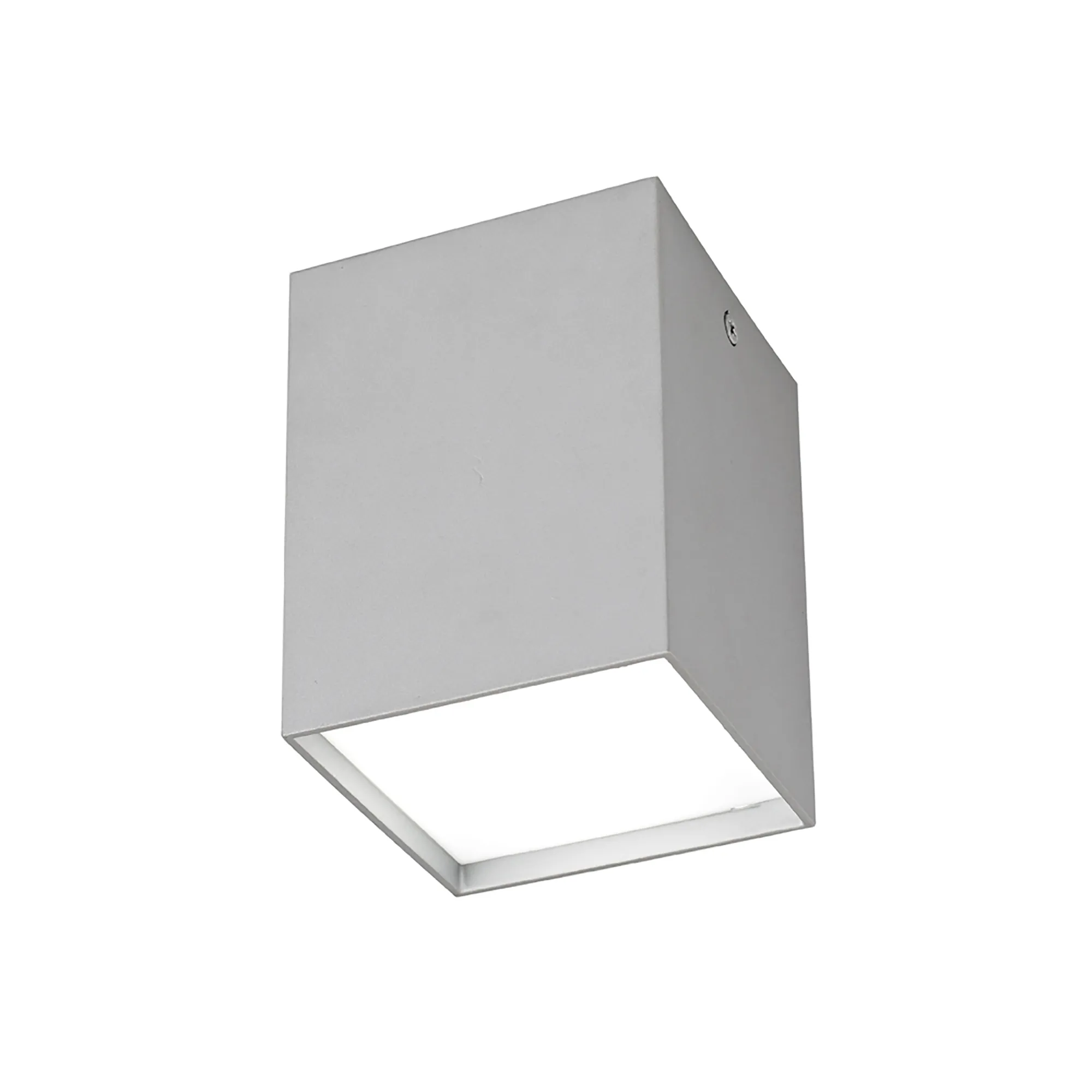 M5631  Kailua Flush Square 1 Light Silver Painted